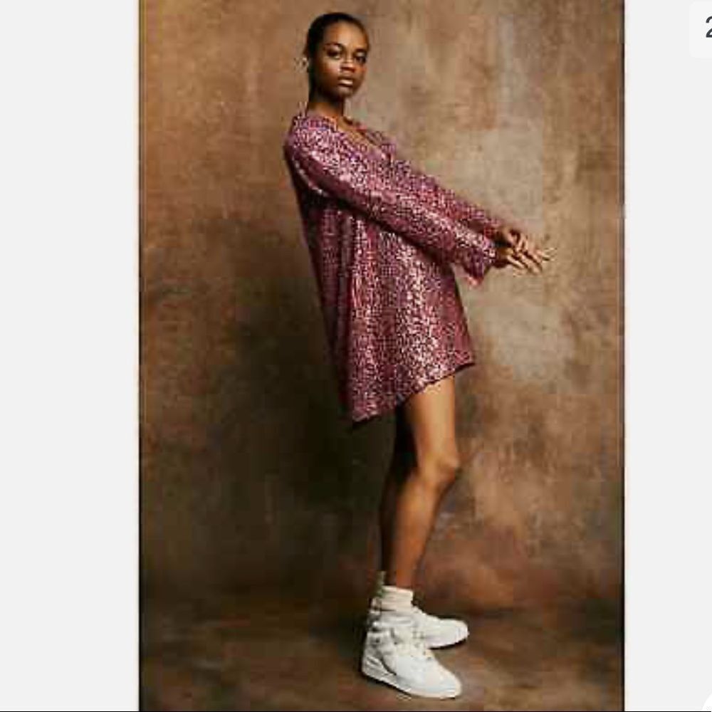 Free People Selena Sequin Embellished Shirtdress